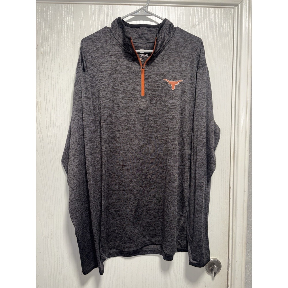 Texas Longhorns Colosseum Athletics 1/4 Zip Campus Pullover XL Mens Gray